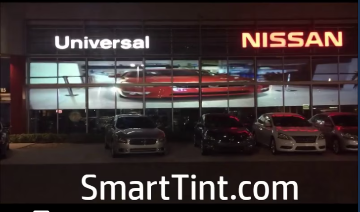 Smart Tint® used for Projection On Nissan Showroom Windows!