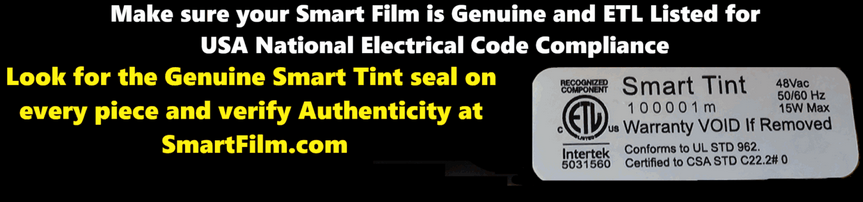 Smart Tint® Serial Number